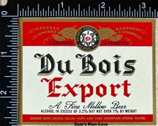 Du Bois Export Beer Beer Label
