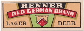 Renner Old German Brand Lager Neck Label