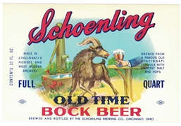 Schoenling Old Time Bock Label