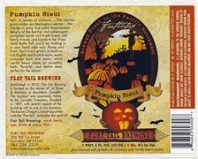 Flat Tail Brewing Pumpkin Stout Sticker Label Flat Tail Brewing Pumpkin Stout Sticker Label