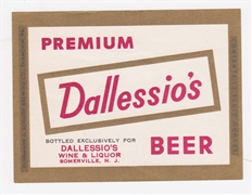 Dallessio's Premium Beer Label
