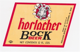 Horlacher Bock Beer Label