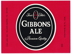 Gibbons Ale Label