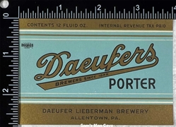 Daeufers Porter IRTP Beer Label