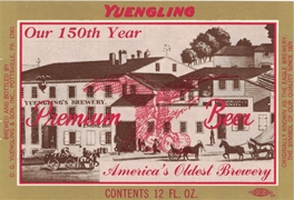 Yuengling Premium Beer 150th Anniversary 12 oz Label