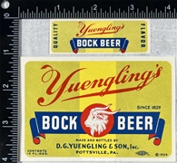 Yuengling Bock Beer Beer Label with neck