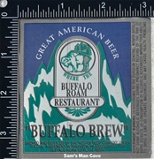 Buffalo Roam Restaurant Buffalo Brew Label Buffalo Roam Restaurant Buffalo Brew Label
