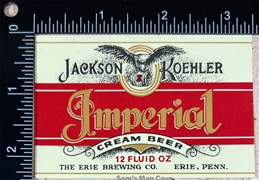 Jackson Koehler Imperial Cream Beer Label