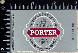 Narragansett Porter Beer Label
