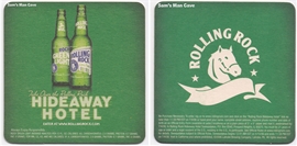 Rolling Rock Hideaway Hotel Beer Coaster Rolling Rock Hideaway Hotel Beer Coaster