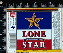Lone Star Beer Label