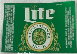 Lite Shamrock Beer Label