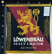 Lowenbrau Malt Liquor Beer Label