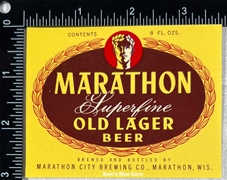 Marathon Superfine Old Lager Beer Label