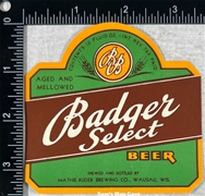 Badger Select Beer IRTP Label