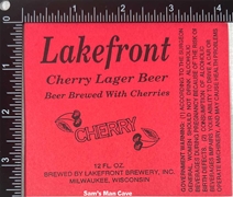 Lakefront Cherry Lager Beer Label