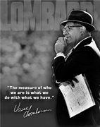Lombardi Measure of Who We Are Tin Sign Lombardi Measure of Who We Are Tin Sign