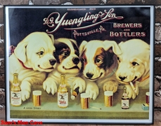 Yuengling Puppies Framed Reproduction Print