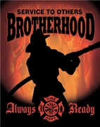 Firemen Brotherhood Metal Sign Firemen Brotherhood Metal Sign