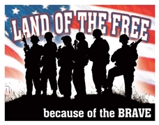 Land of the Free Metal Sign Land of the Free Metal Sign