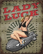Legends Lady Luck Metal Sign Legends Lady Luck Metal Sign