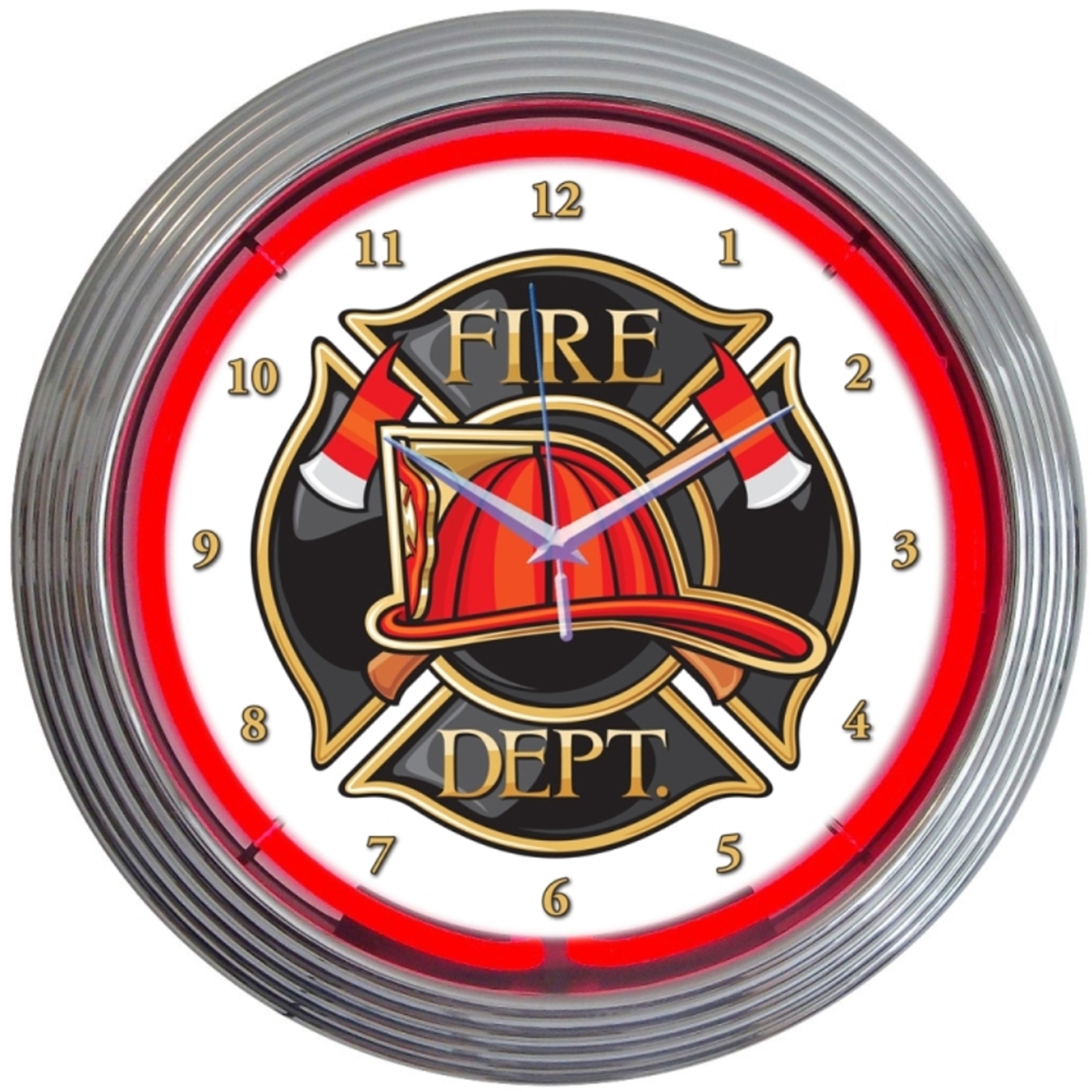 Fire Department Neon Clock Fire Department Neon Clock