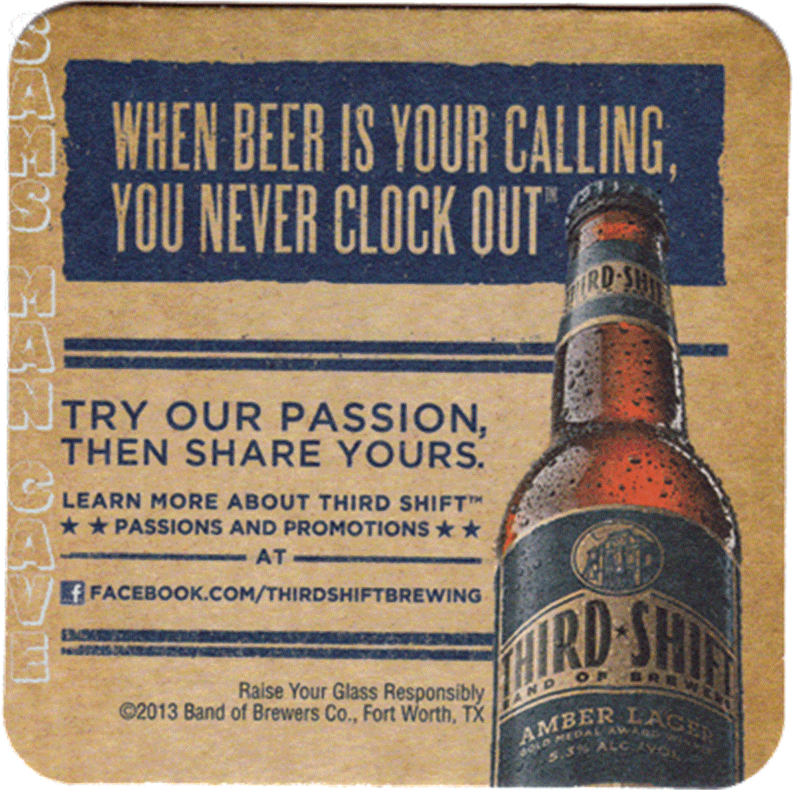 Third Shift Clock Out Beer Coaster