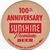 Sunshine 100 Anniversary Beer Coaster front of coaster
