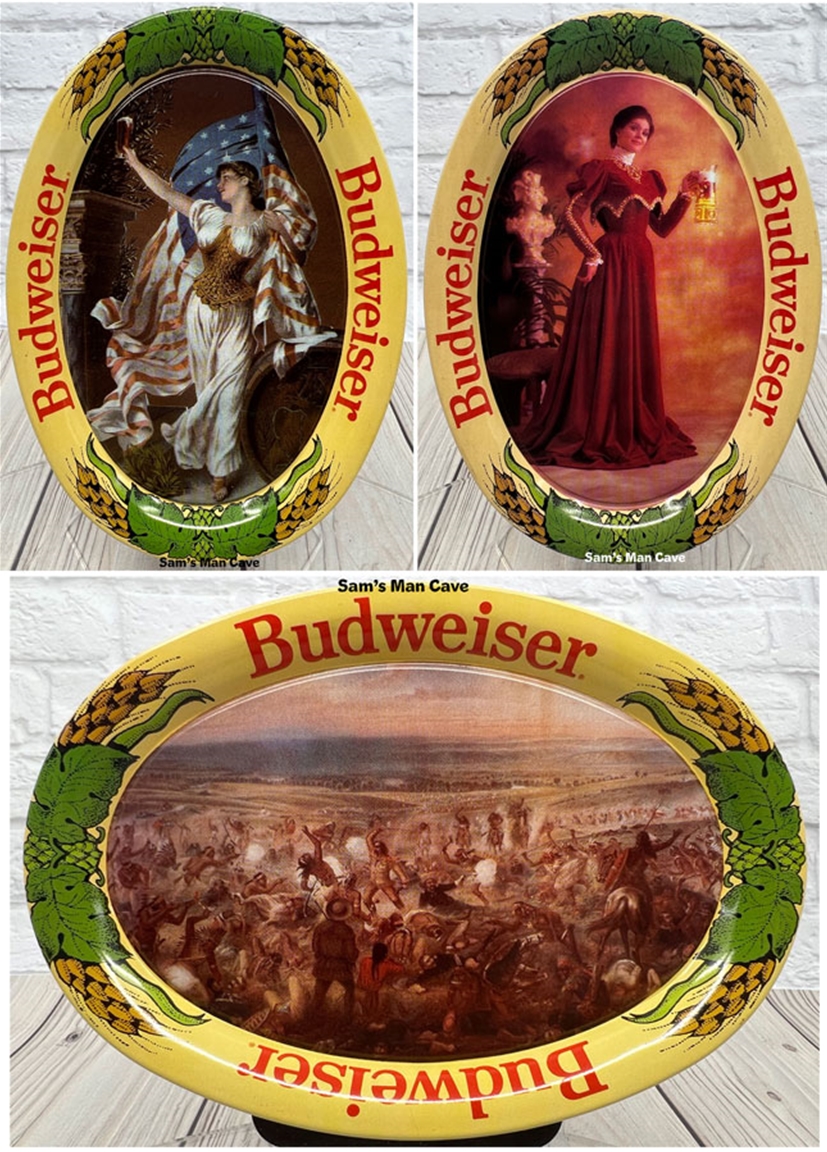 Budweiser Tip Trays Set of Three Budweiser Tip Trays Set of Three