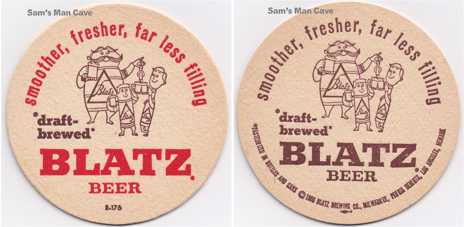 Blatz Smoother Round Beer Coaster Blatz Smoother Round Beer Coaster