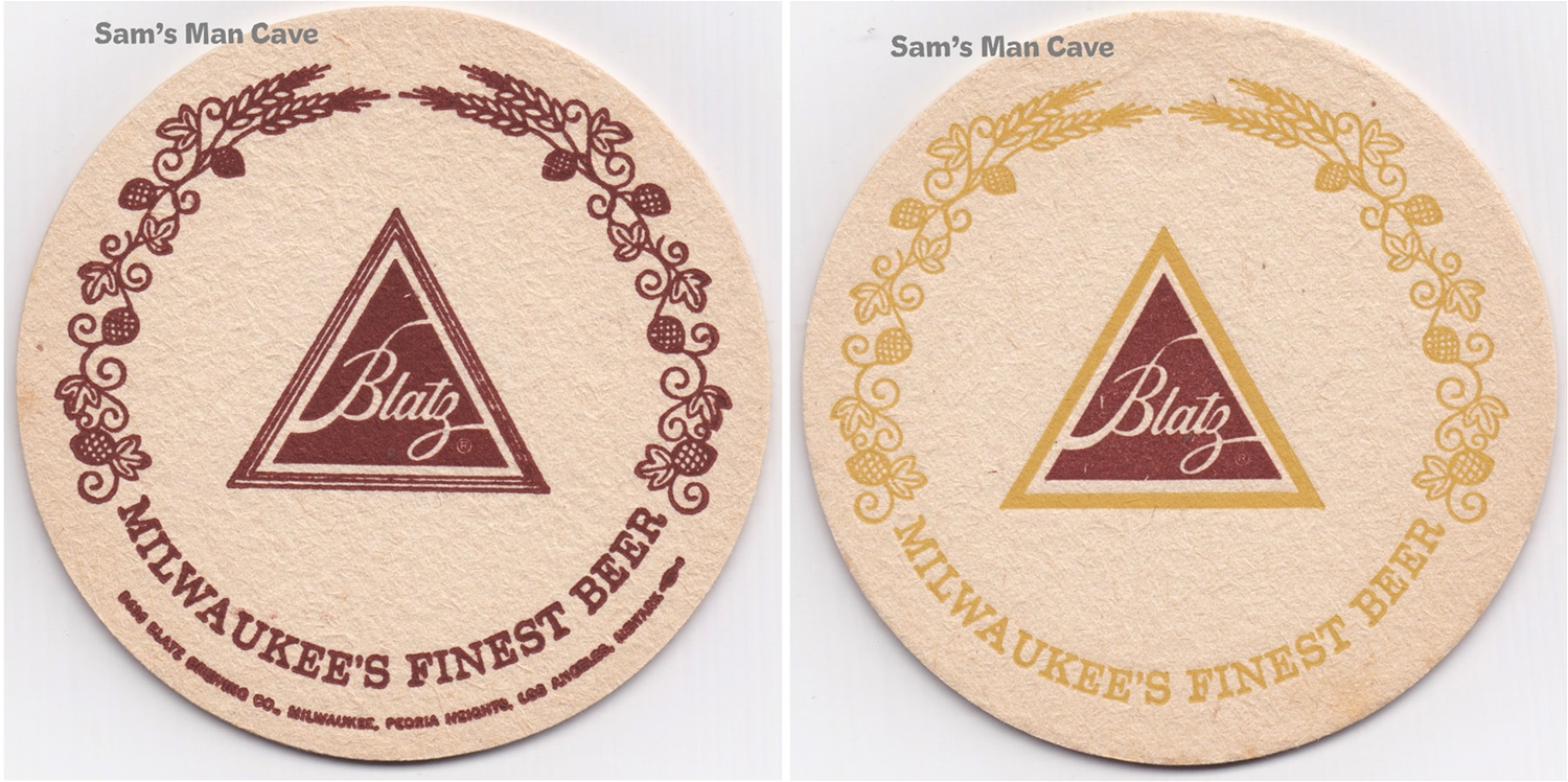 Blatz Triangle Logo Beer Coaster Blatz Triangle Logo Beer Coaster