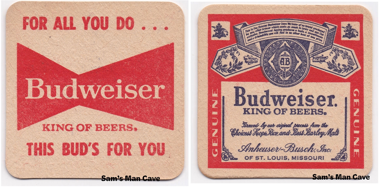 Budweiser For All You Do Beer Coaster Budweiser For All You Do Beer Coaster