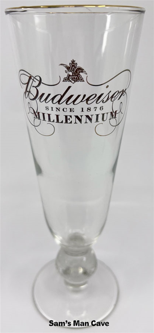 Budweiser Millennium Footed Pilsner Glass Budweiser Millennium Footed Pilsner Glass