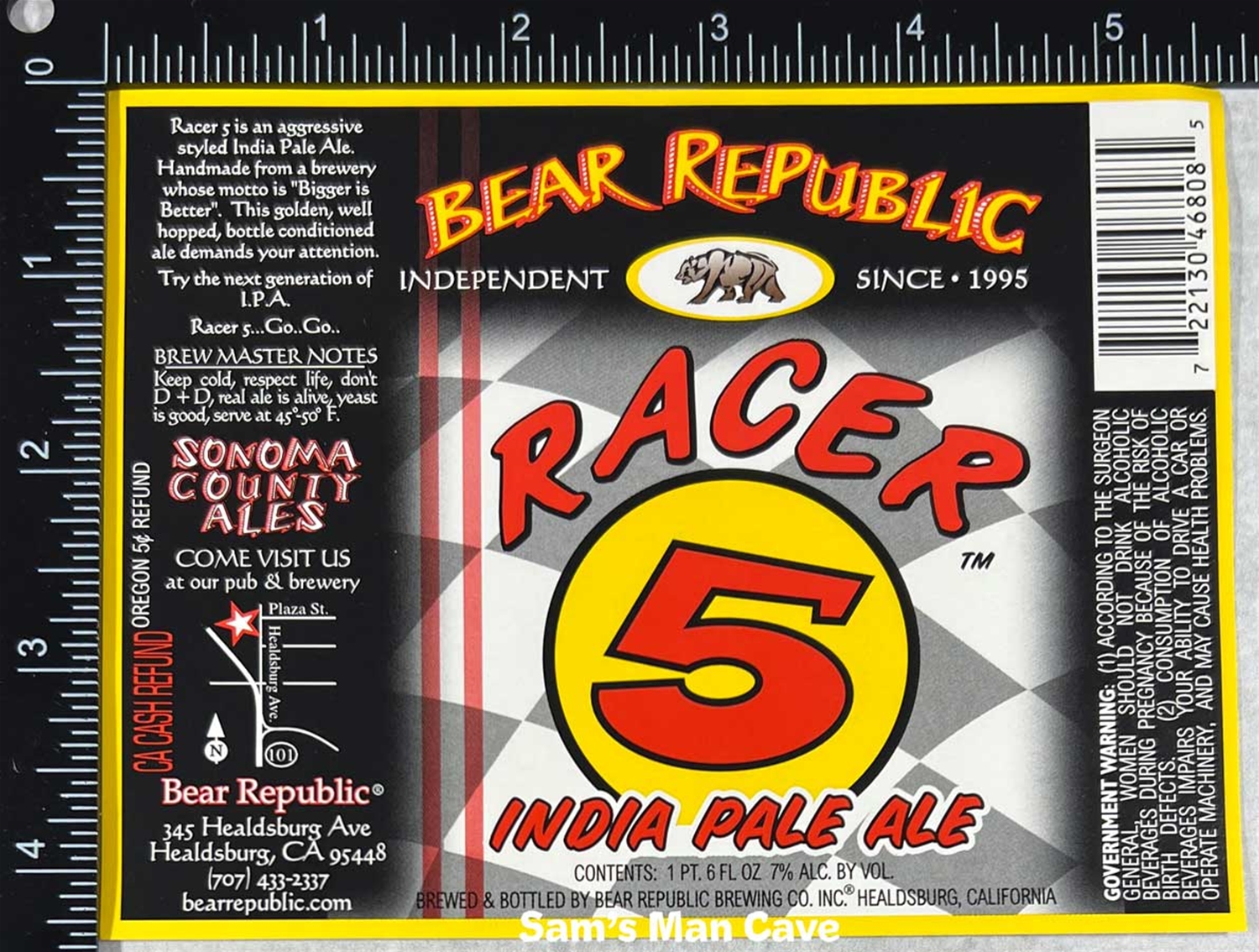Bear Republic Racer 5 IPA Label