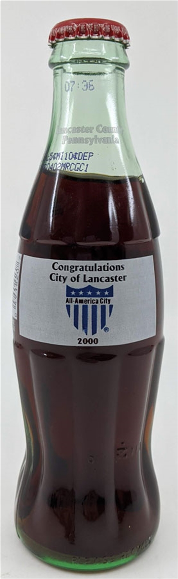 Coca-Cola City Of Lancaster All American City 2000 8 oz Bottle