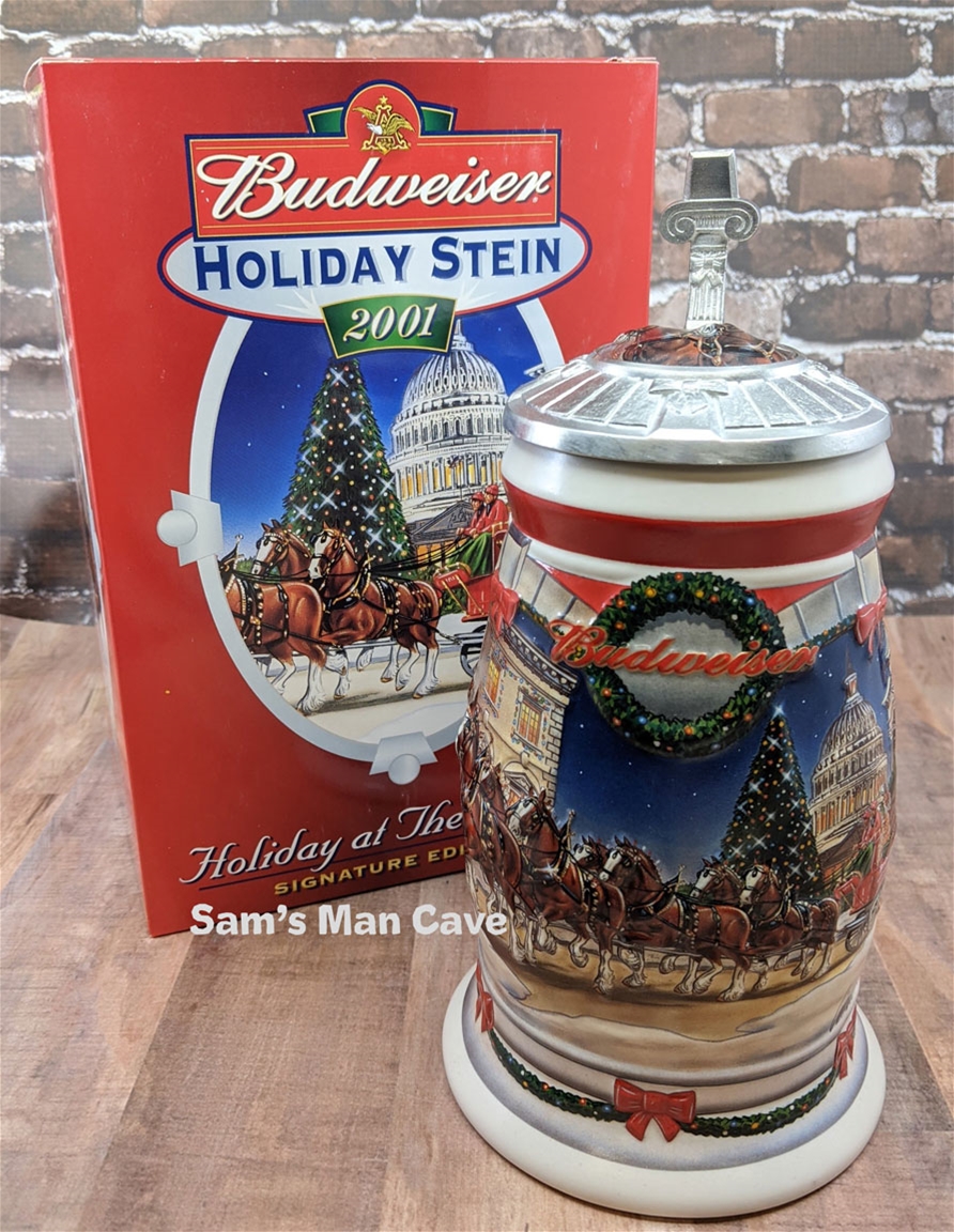 2001 Budweiser Holiday Signature Edition Stein 2001 Budweiser Holiday Signature Edition Stein