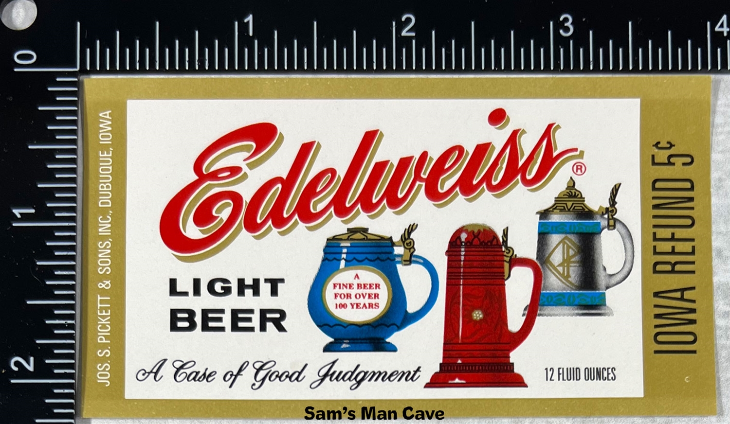 Edelweiss Light Beer Label