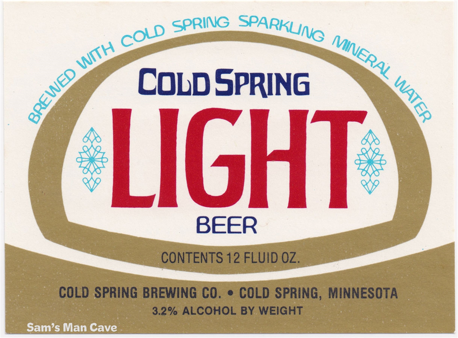 Cold Spring Light Beer Label