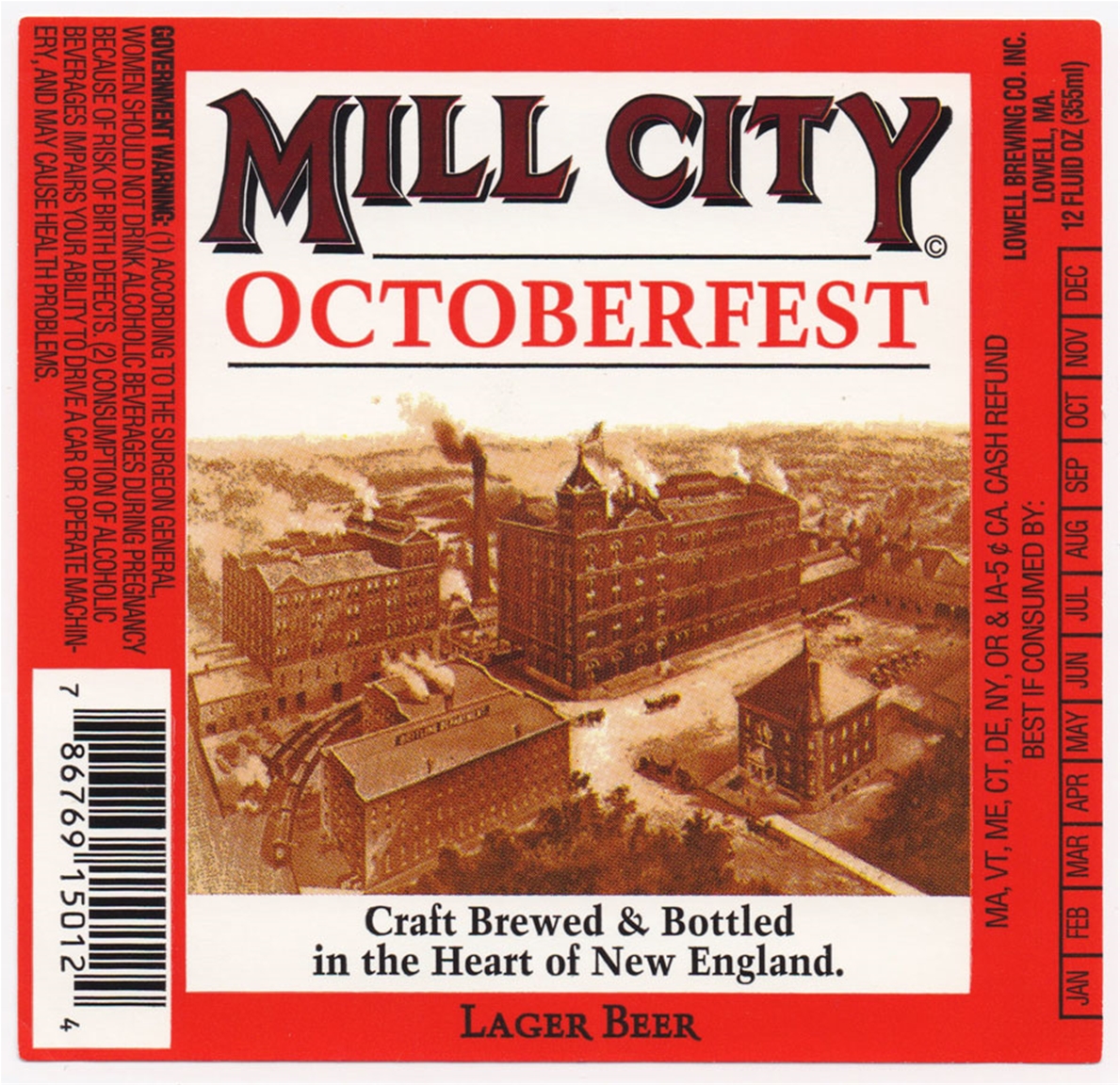 Mill City Octoberfest Beer Label