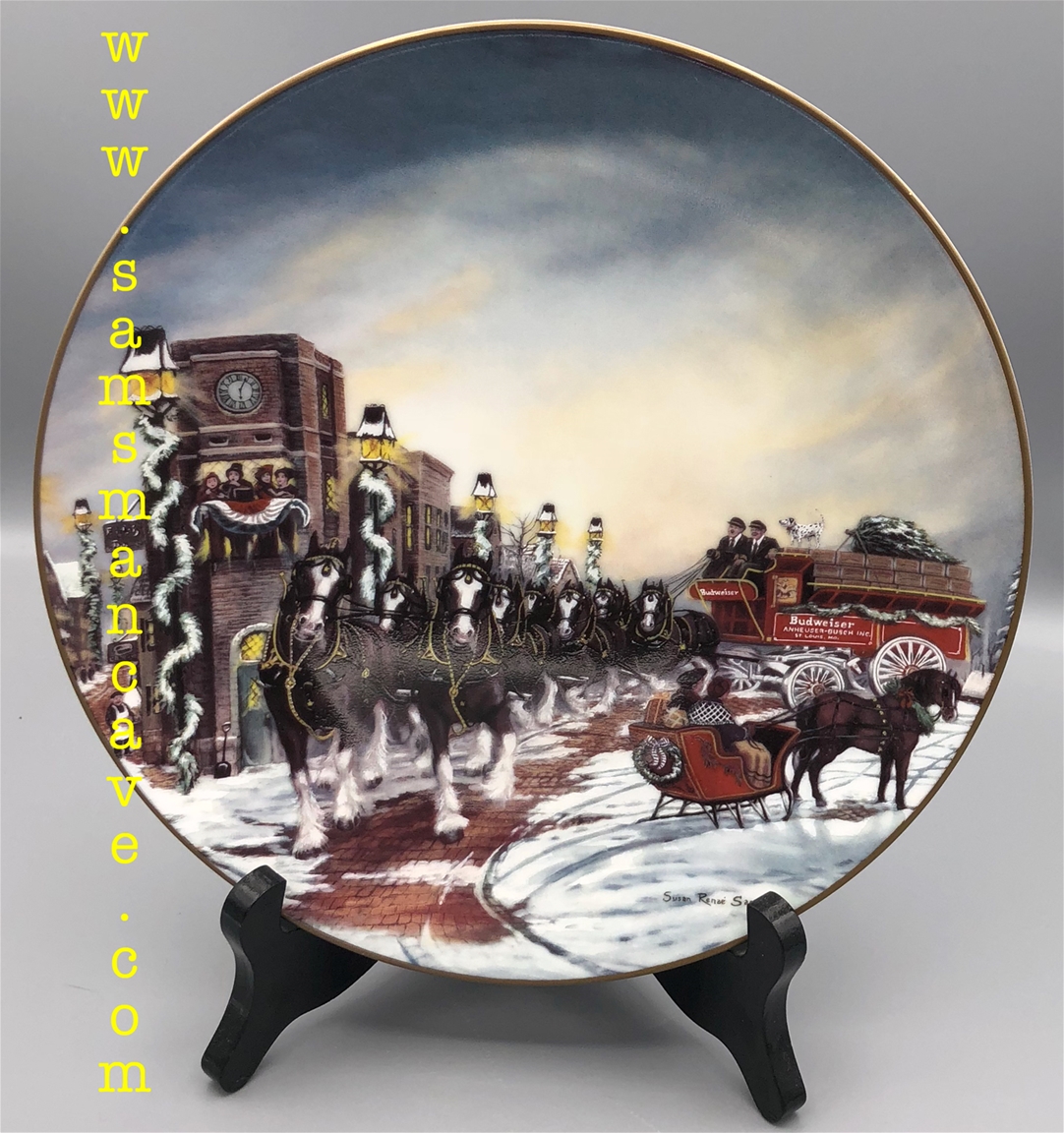 1992 Budweiser Perfect Christmas Holiday Plate 1992 Budweiser Perfect Christmas Holiday Plate