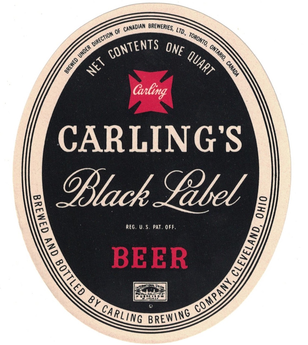 Carling's Black Label Beer Label
