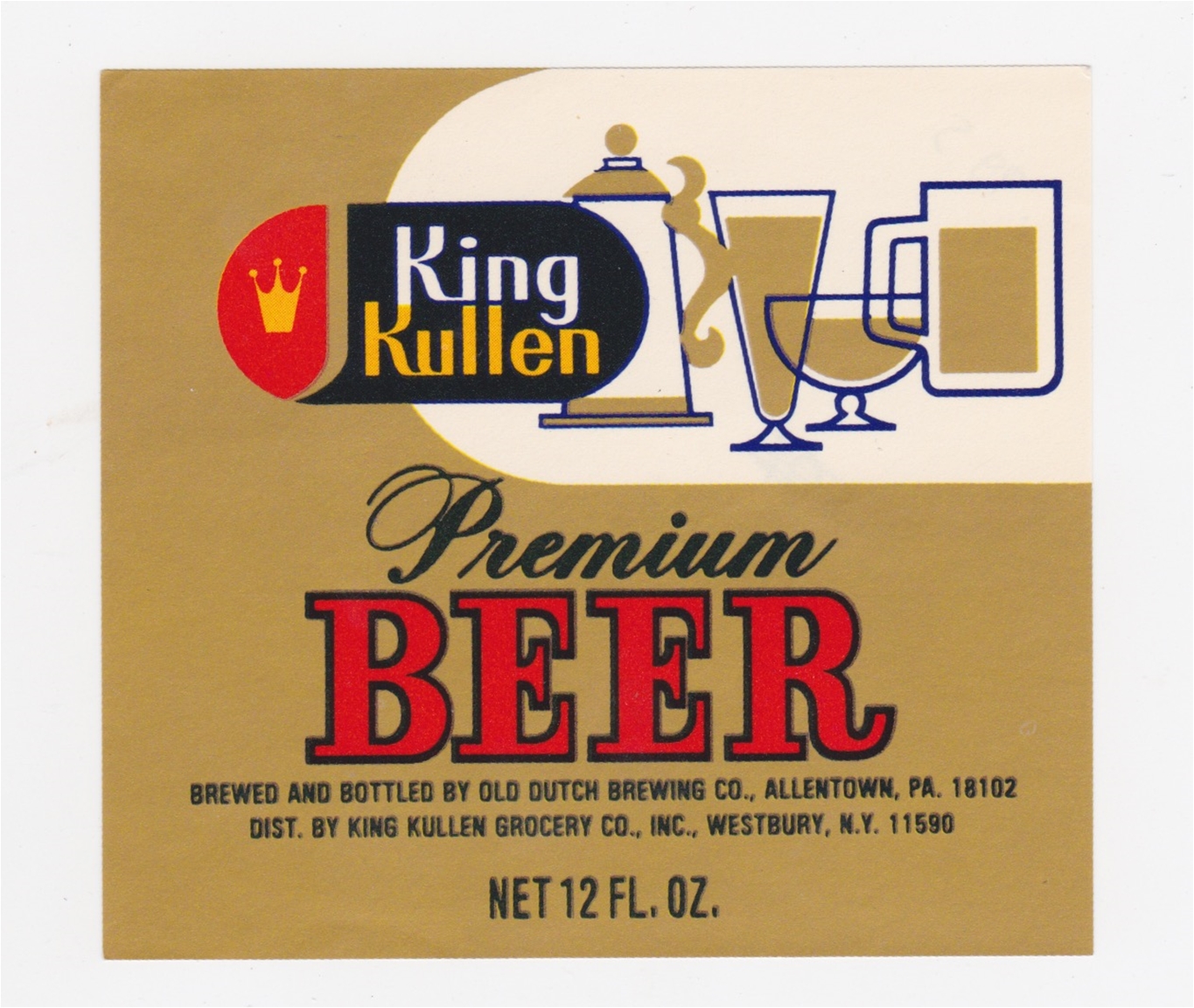 King Kullen Premium Beer Label
