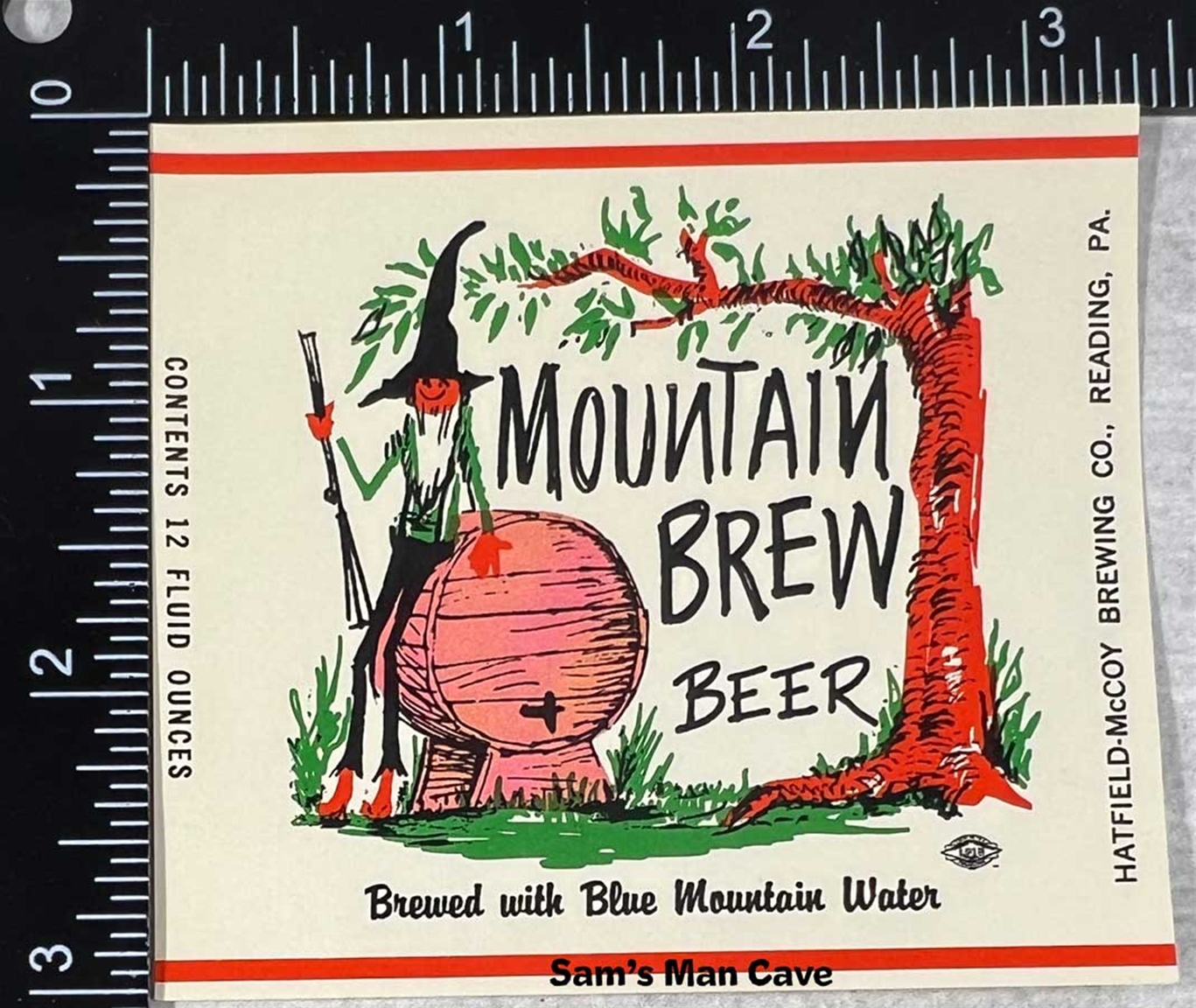 Mountain Brew Beer Label