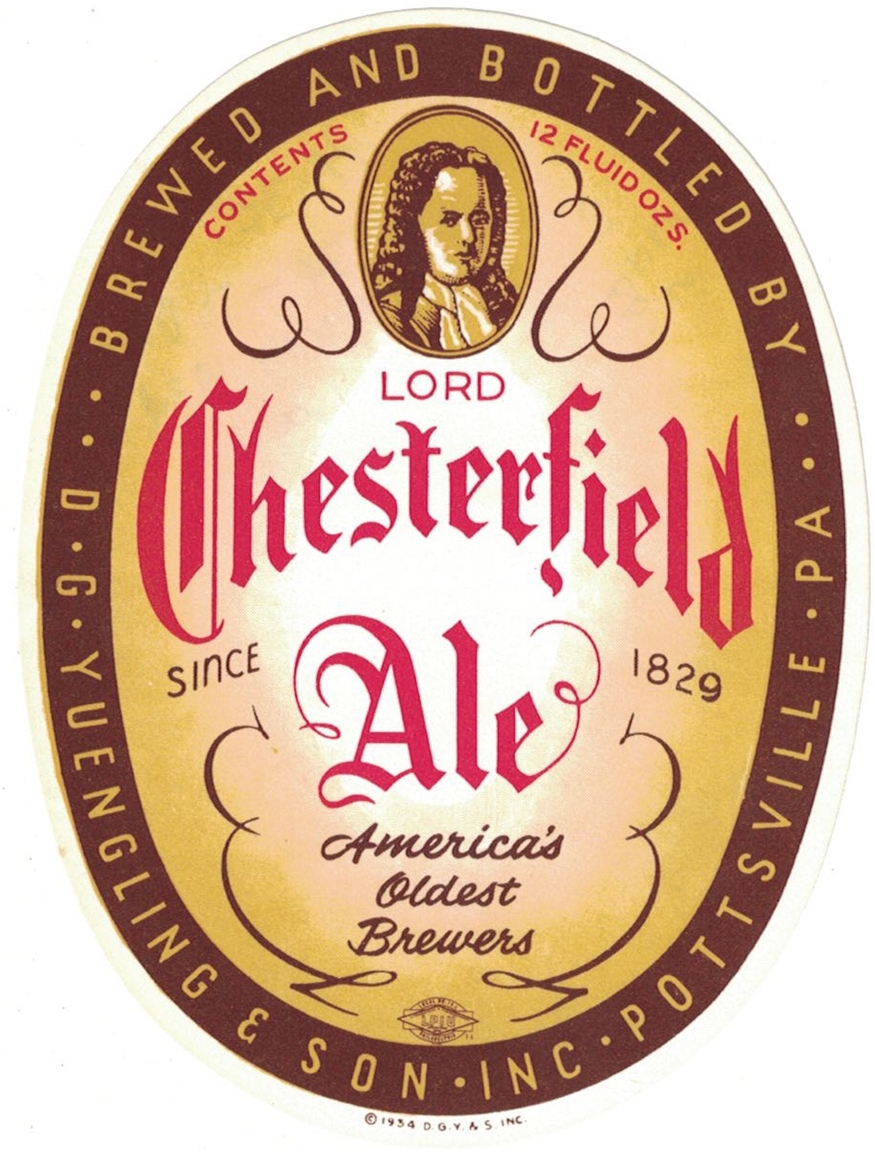 Yuengling Lord Chesterfield Ale Beer Label