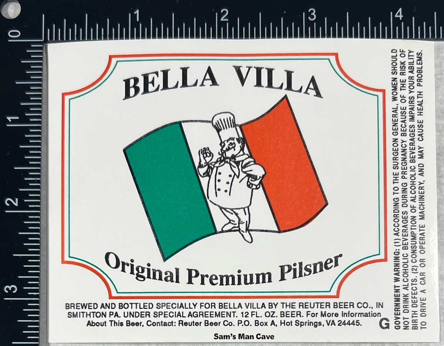 Bella Villa Original Premium Pilsner Label Bella Villa Original Premium Pilsner Label