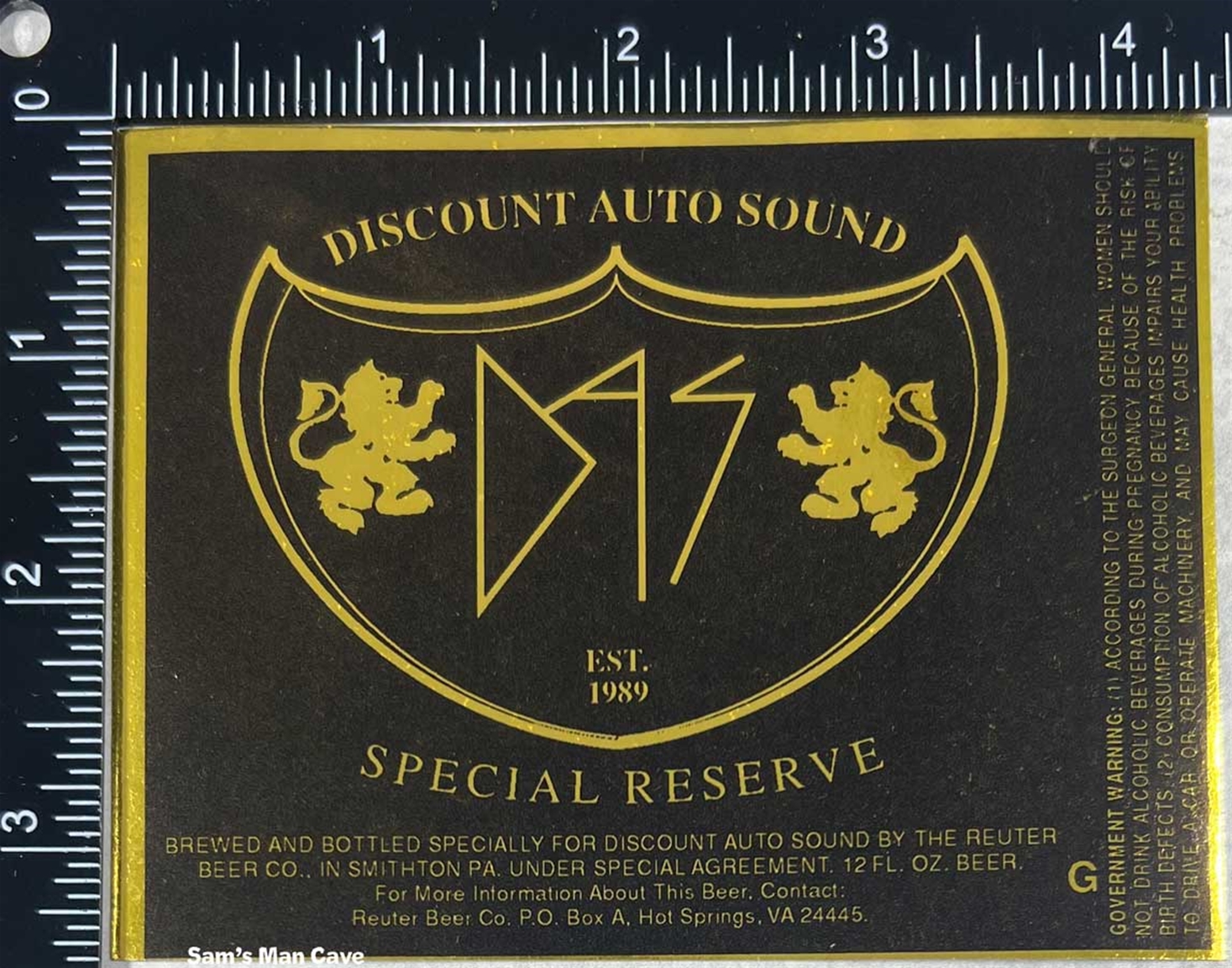 Discount Auto Sound Special Reserve Label