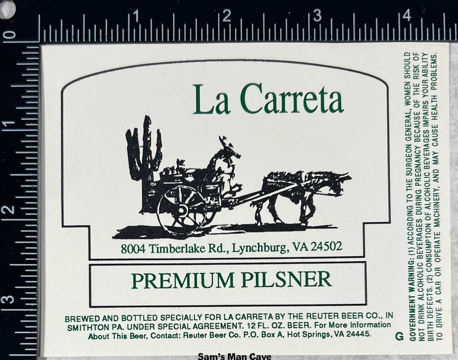 La Carreta Pilsner Label
