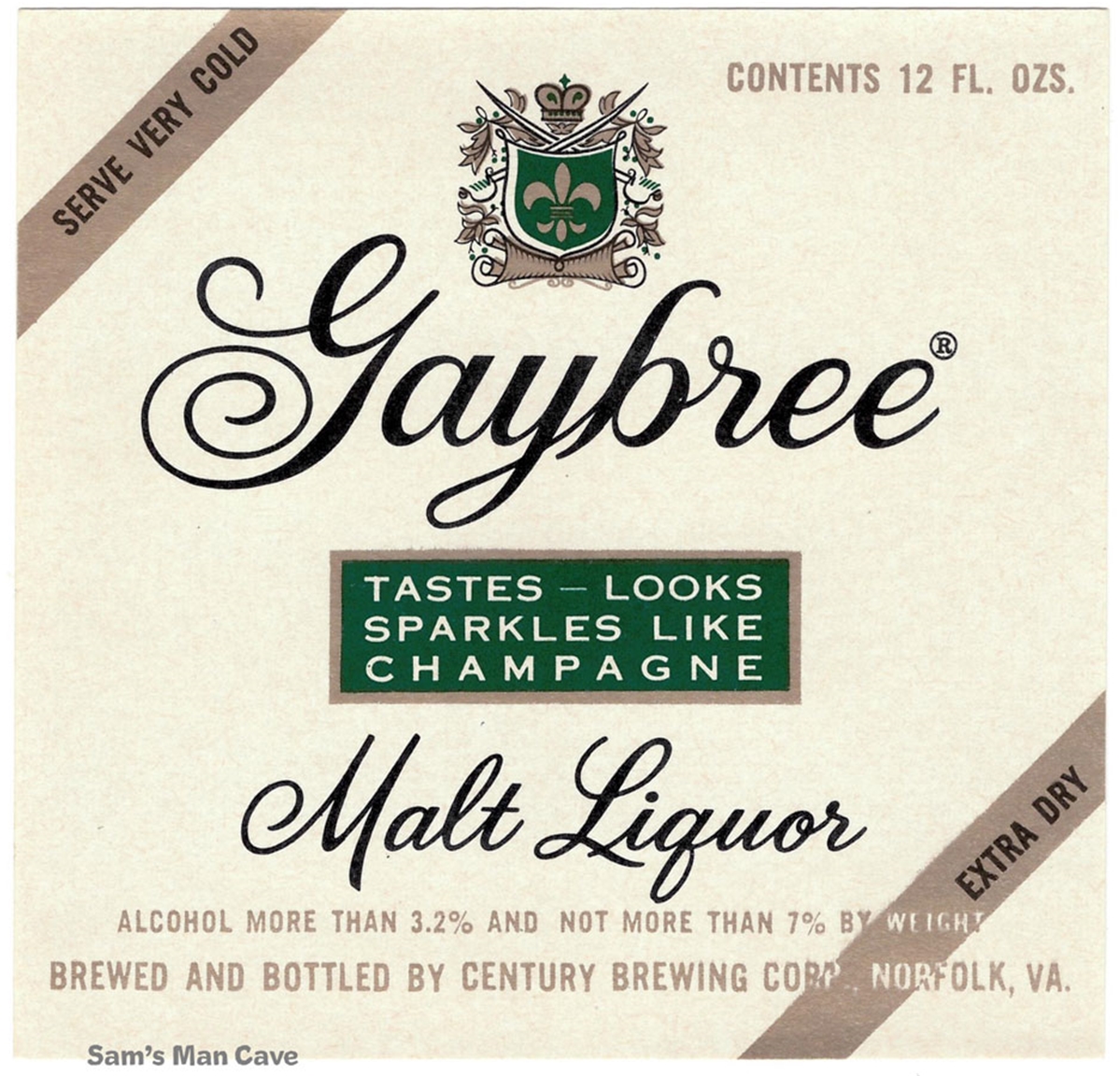 Gaybree Malt Liquor Label