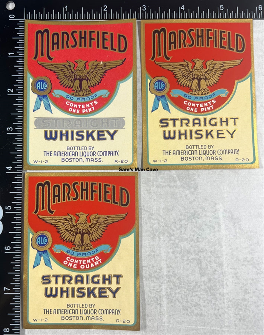 Marshfield Straight Whiskey Label Set