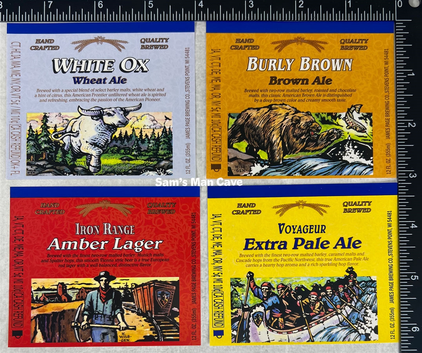 James Page Beer Label Set
